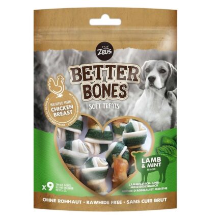 BETTER BONES – HUESOS ENROLLADOS DE POLLO CON CORDERO/MENTA 9 U.