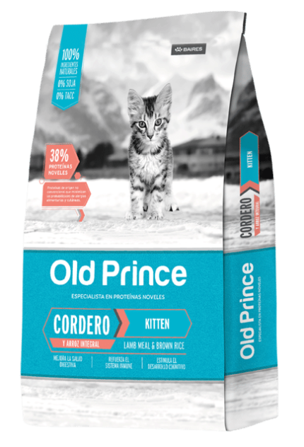 Alimento Old Prince novel cordero y arroz para gato kitten