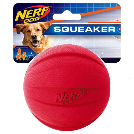 Nerf Dog Squeak Ball Red.