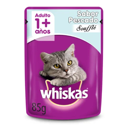 Alimento Whiskas para gato pouch Pescado souffle