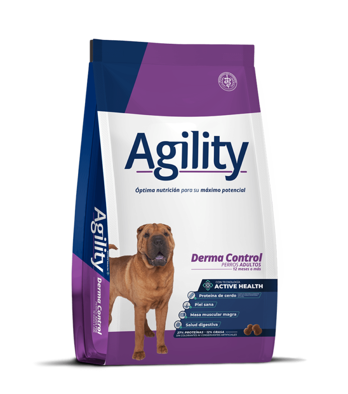 Alimento Agility para perro derma control adulto