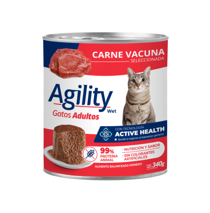 Alimento Agility en lata para gato adulto sabor carne vacuna Alimento Agility en lata para gato adulto sabor carne vacuna