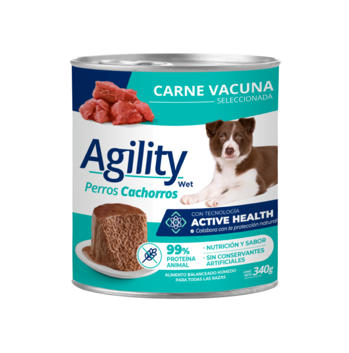 Alimento Agility para perro cachorro en lata Alimento Agility para perro cachorro en lata
