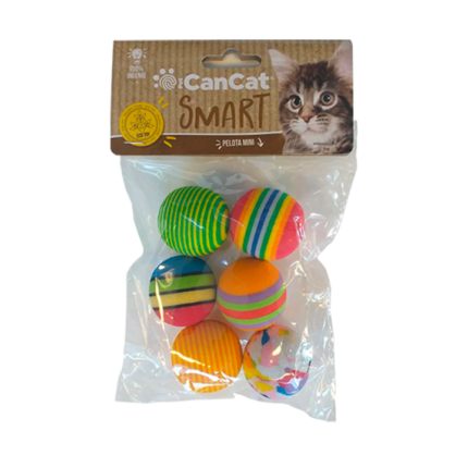 Pack de 6 Pelotitas 3.5 cm Can Cat