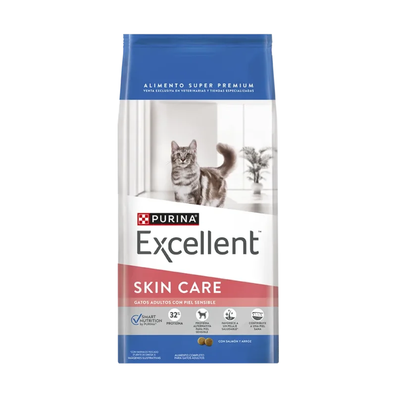 Alimento Excellent skin care de salmón para gato adulto