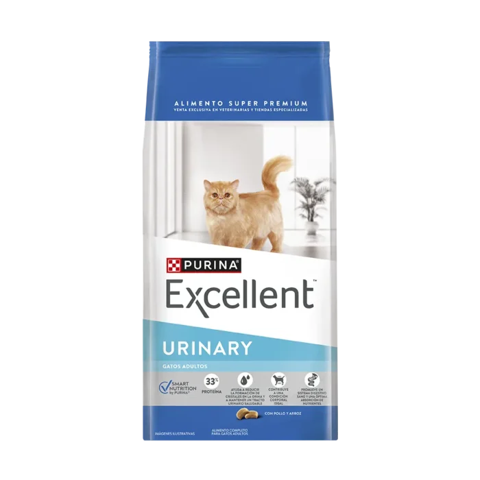 Alimento Excellent urinary de pollo y arroz para gato
