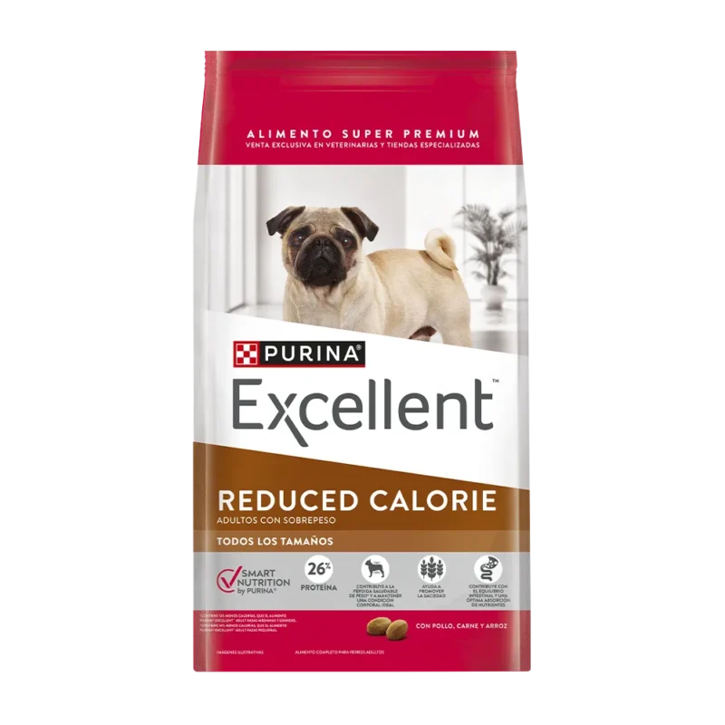 Alimento Excellent reduced calorie de pollo y arroz para perro