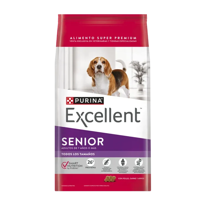 Alimento Excellent de pollo y arroz para perro senior +7