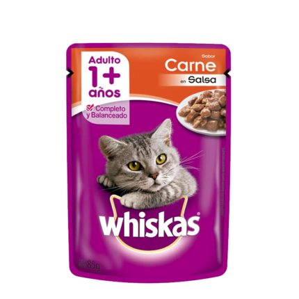 Alimento Whiskas pouch carne para gato adulto