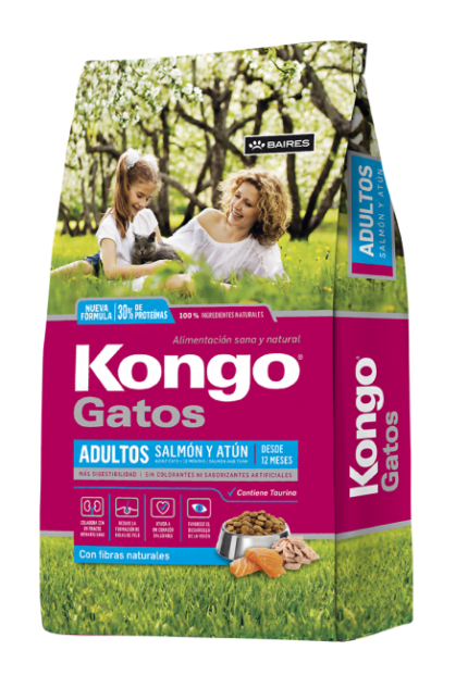 Alimento Kongo gourmet para gato sabor salmon y atun