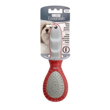 LE SALON DOG CEPILLO DOBLE ACERO/ NYLON SMALL