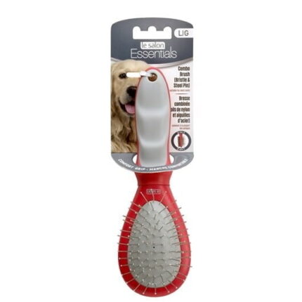LE SALON DOG CEPILLO DOBLE ACERO/ NYLON LARGE