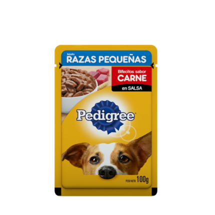 Alimento Pedigree pouch sabor carne para perro Adulto raza pequeña