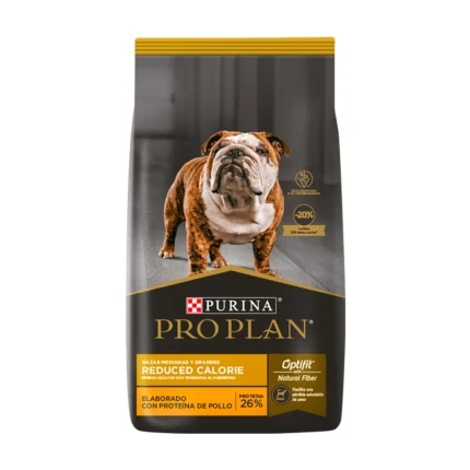 Alimento Pro plan reduced calorie para perro raza mediana y grande