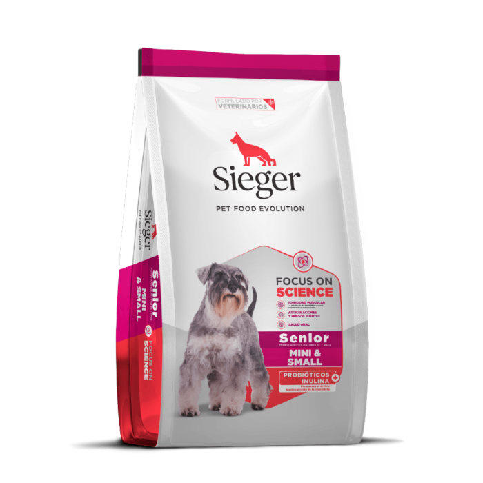 Alimento Sieger para perro senior +7 mordida pequeña