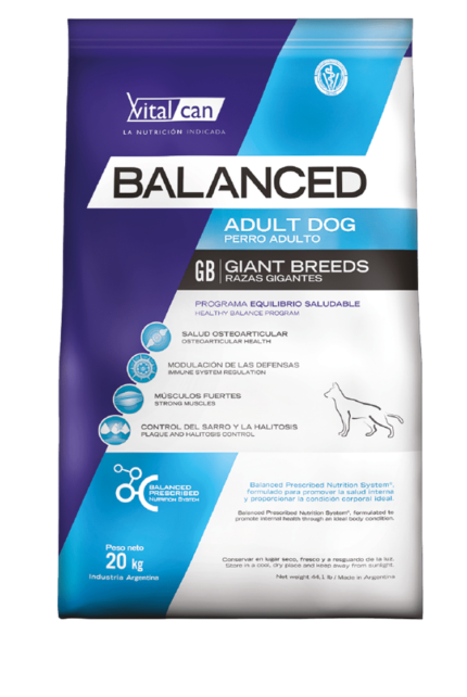 Alimento Balanced para perro adulto raza gigante