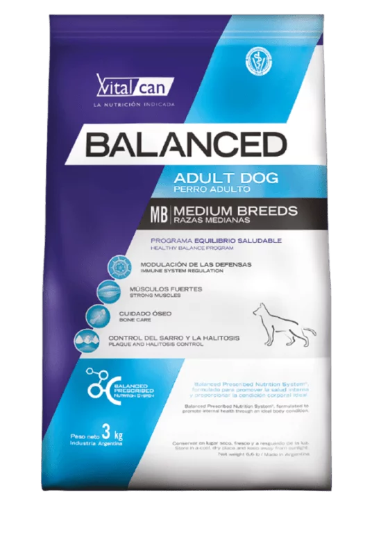 Alimento Balanced para perro adulto raza mediana