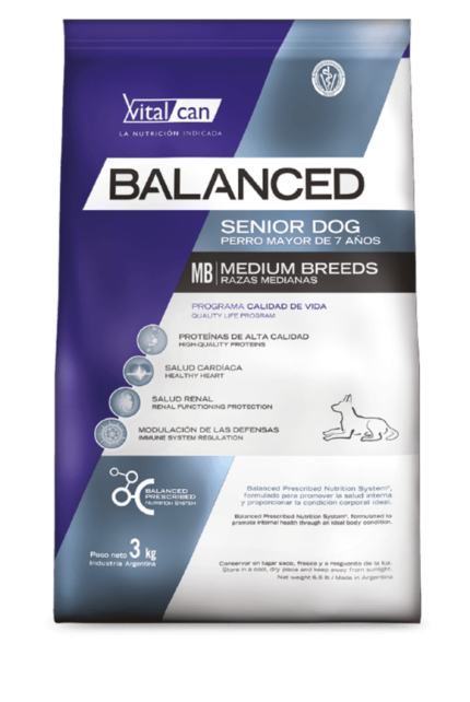 Alimento Balanced para perro senior raza mediana