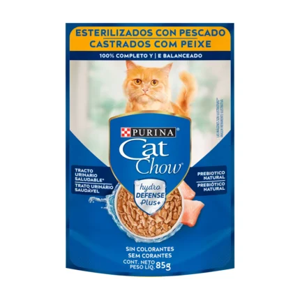 Alimento Cat chow pouch esterilizado pescado 85gr