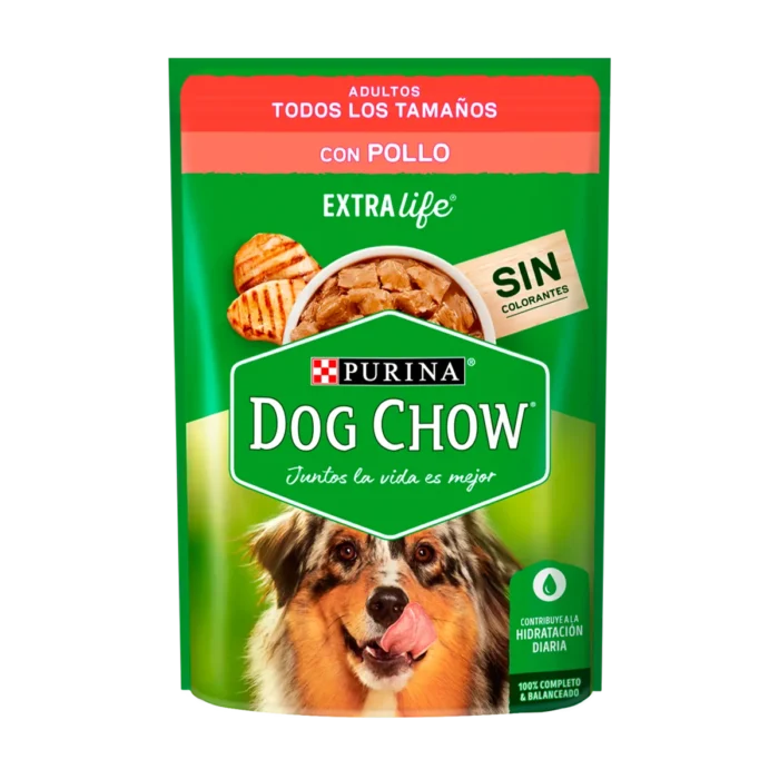 Alimento Dog chow pouch para perro adulto sabor pollo