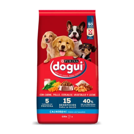 Alimento Dogui para perro cachorro sabor carne y leche