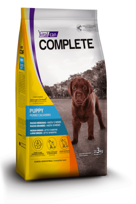 Alimento Complete para perro cachorro raza mediana y grande