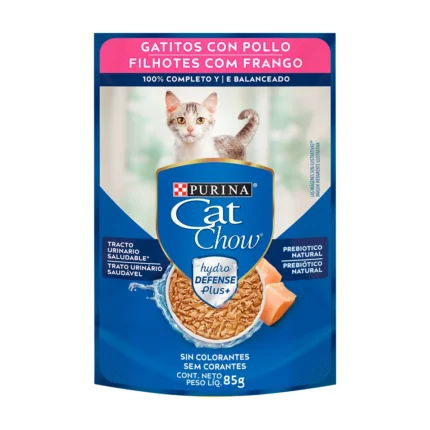 Alimento Cat chow pouch gatito pollo 85gr