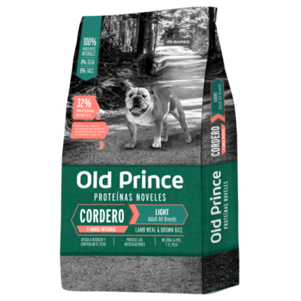 Alimento Old Prince Novel cordero y arroz light para perro