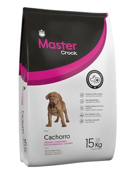 Alimento Master crock para perros cachorros razas medianas/grandes