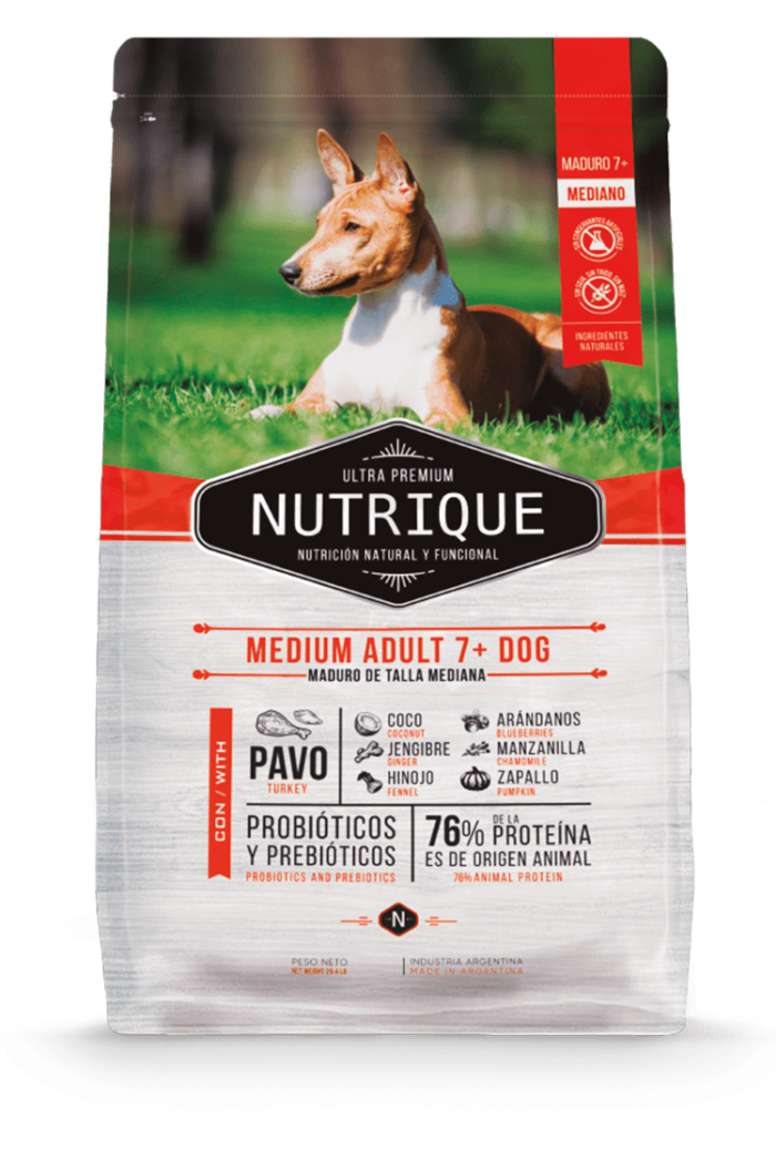 Alimento Nutrique para perro Medium Adult 7+ dog