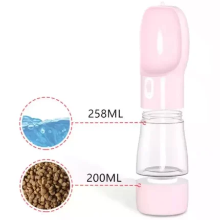 Bebedero Dispenser Automático Portátil 350ml Con Comedero.