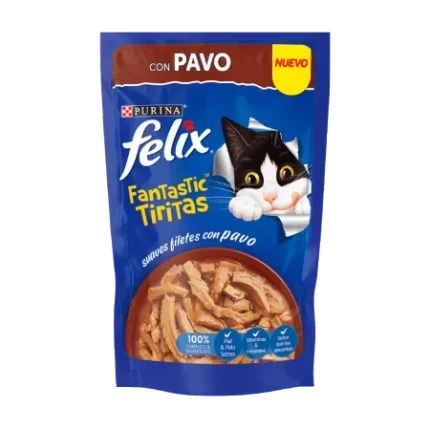 Alimento Felix fantastic pouch tiritas pavo