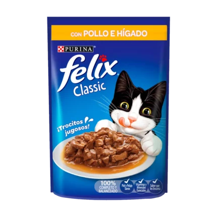 Alimento Felix classic con pollo e higado