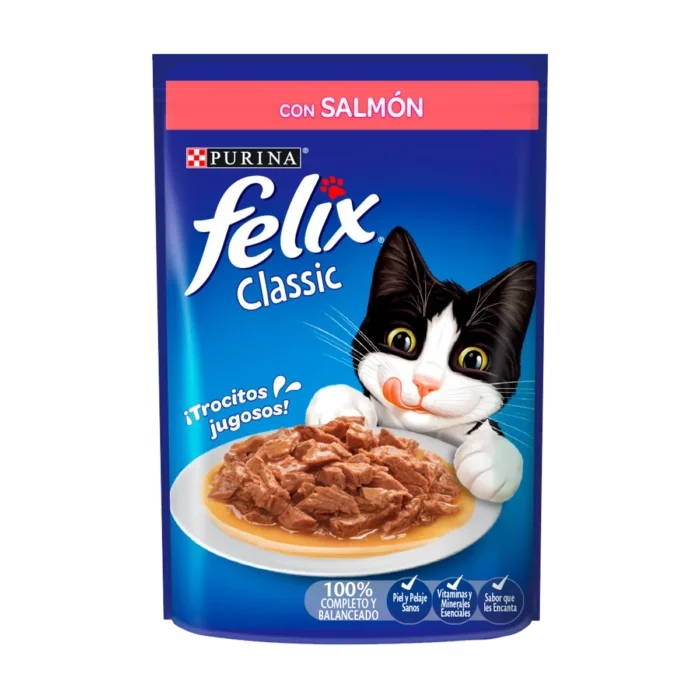 Alimento Felix classic pouch con salmon