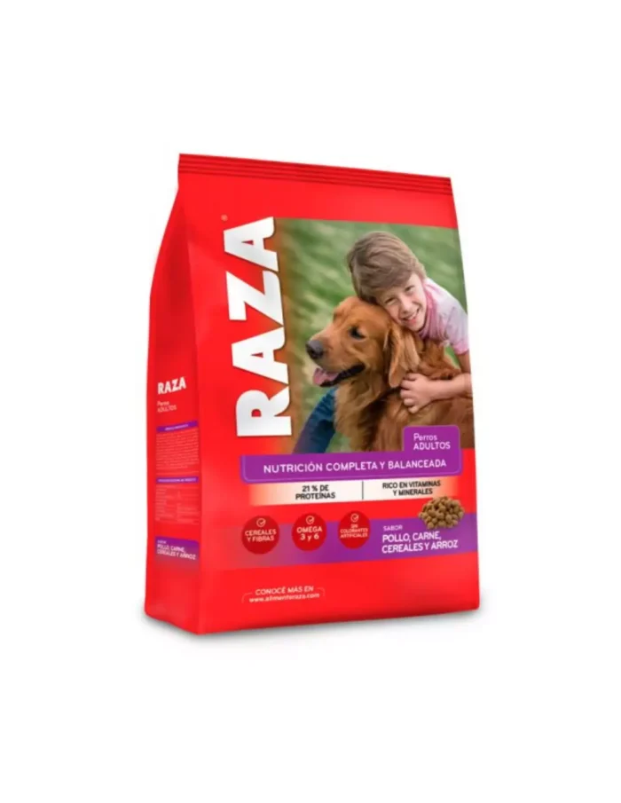 Alimento Raza pollo, cereales y arroz para perro adulto