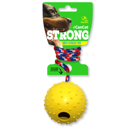 Rubber Spikey ball with rope Can cat