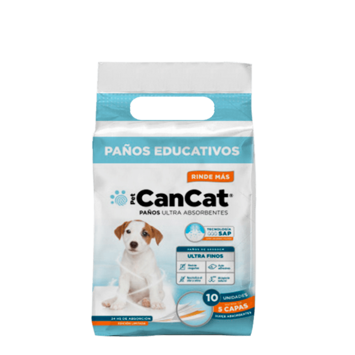 Paños educativos por 10 unidades Can Cat