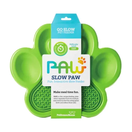 Comedero lento PAW 2 EN 1 SLOWFEEDER & LICK PAD EASY verde