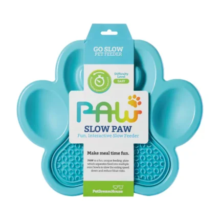 Comedero lento PAW 2 EN 1 SLOWFEEDER & LICK PAD EASY celeste
