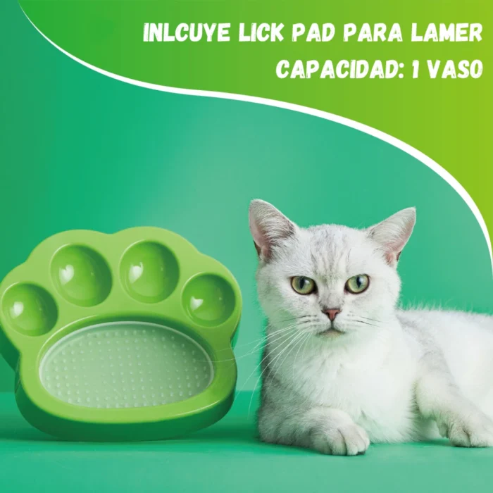 Comedero lento PAW 2 EN 1 MINI SLOW FEEDER & LICK PAD  EASY verde Comedero lento PAW 2 EN 1 MINI SLOW FEEDER & LICK PAD EASY verde