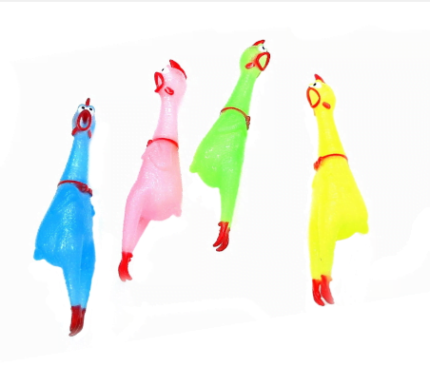 Juguete de gallo grande con chifle y luz