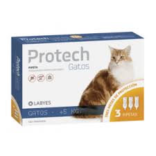 Pipeta antiparasitaria externa Protech tripack para gatos de +5kg