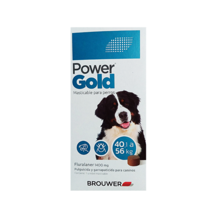 Comprimido antiparasitario externo Power Gold de 40-56kg