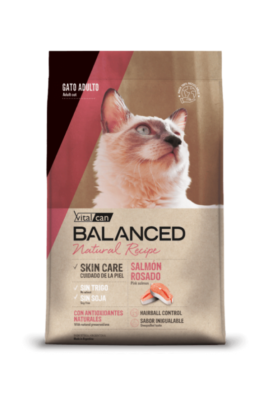 Alimento Balanced Natural Recipe de salmón para gato adulto