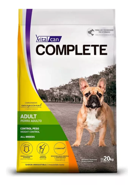 ALIMENTO COMPLETE PARA PERRO ADULTO CONTROL DE PESO