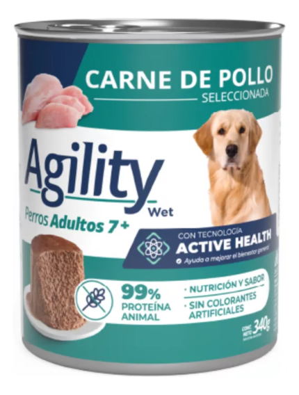 ALIMENTO HUMEDO AGILITY WET DOG ADULTO +7 X 340GR