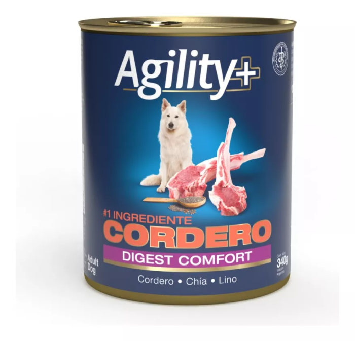 ALIMENTO HUMEDO EN LATA AGILITY + DOG ADULT DIGEST CONFO 340 GRS